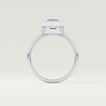 1.25 CT Asscher Cut Bezel Solitaire Lab-Grown Diamond Engagement Ring 18