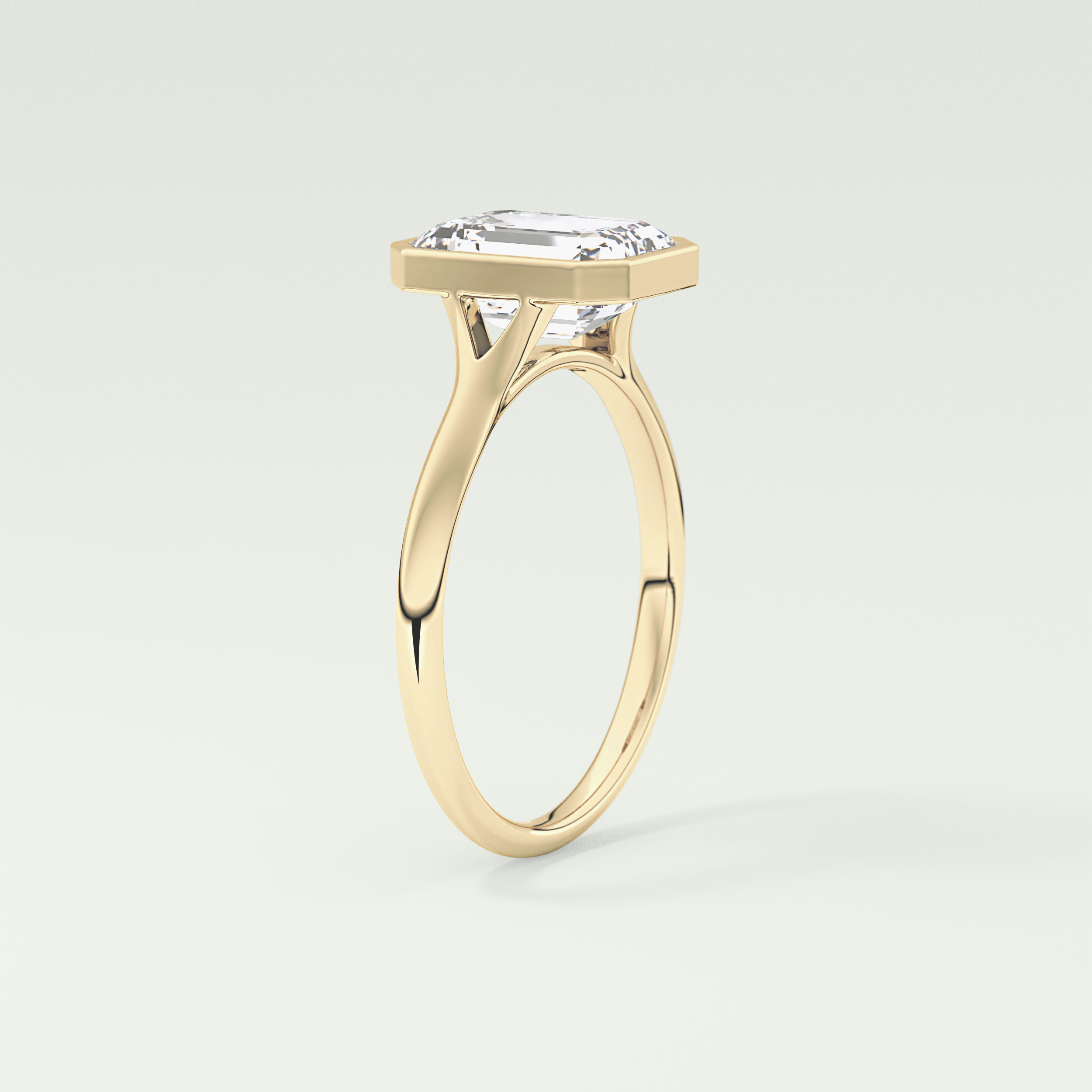2.0 CT Emerald Cut Solitaire Lab-Grown Diamond Engagement Ring 5