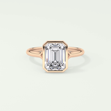 2.0 CT Emerald Cut Solitaire Lab-Grown Diamond Engagement Ring 7