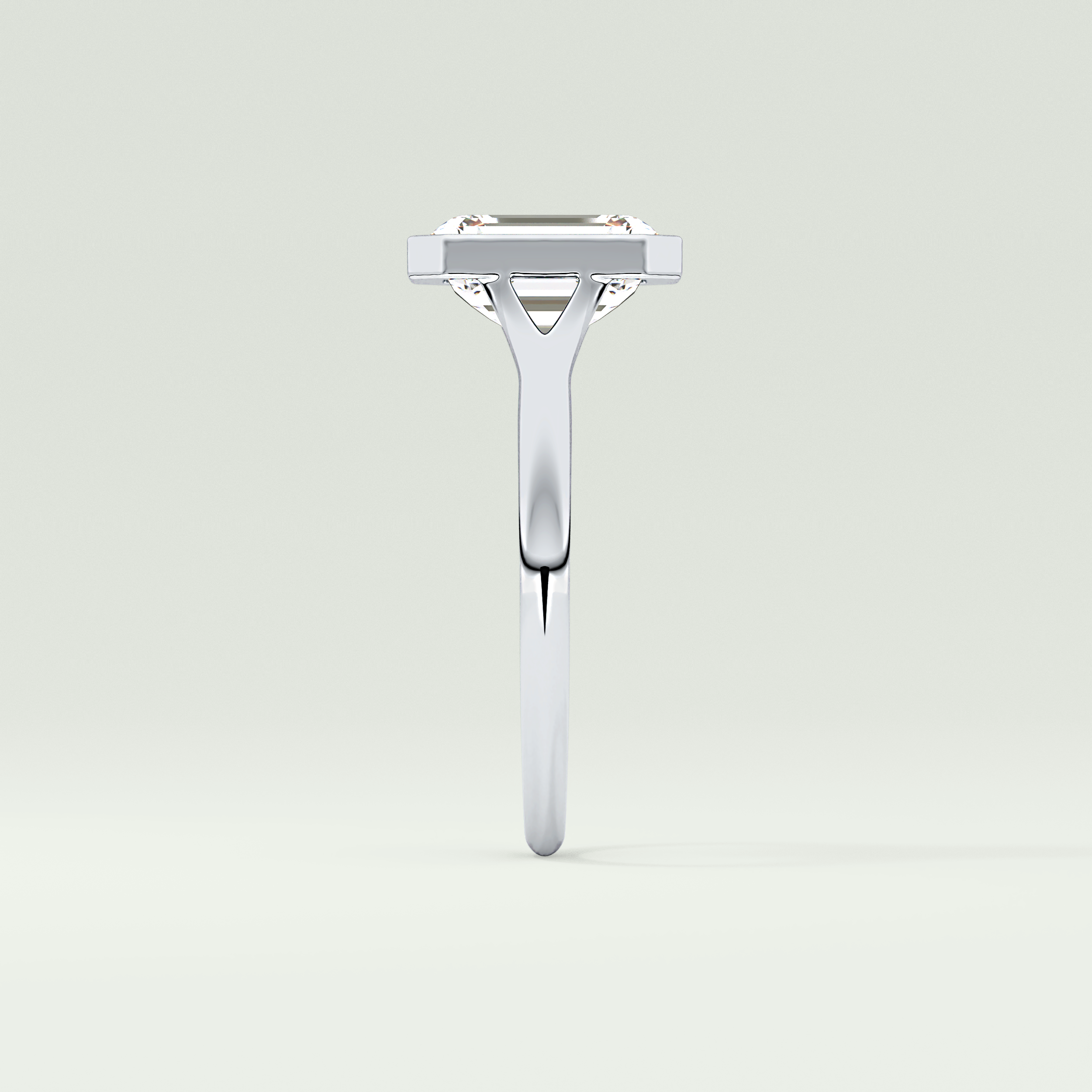 2.0 CT Emerald Cut Solitaire Moissanite Engagement Ring 16