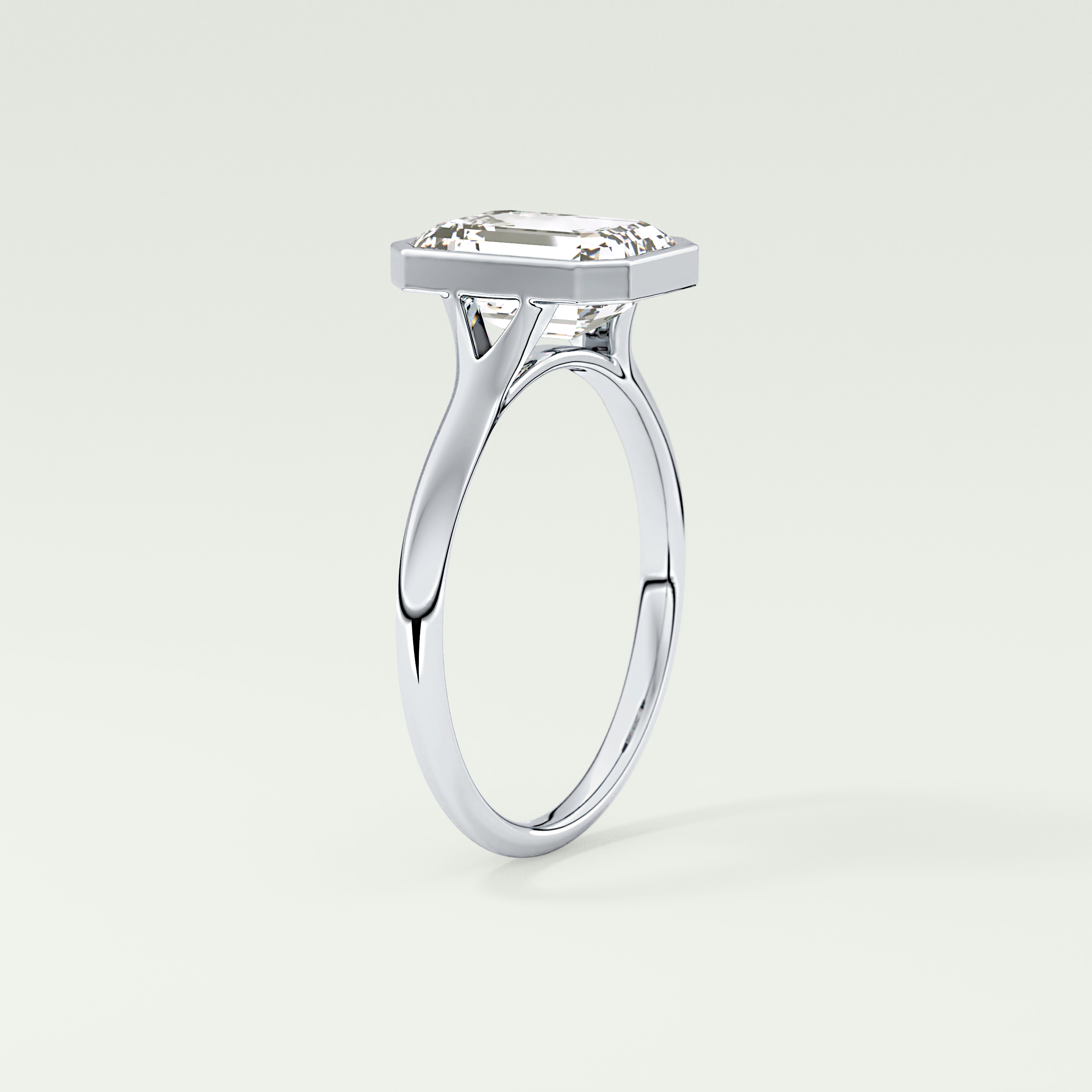 2.0 CT Emerald Cut Solitaire Lab-Grown Diamond Engagement Ring 17