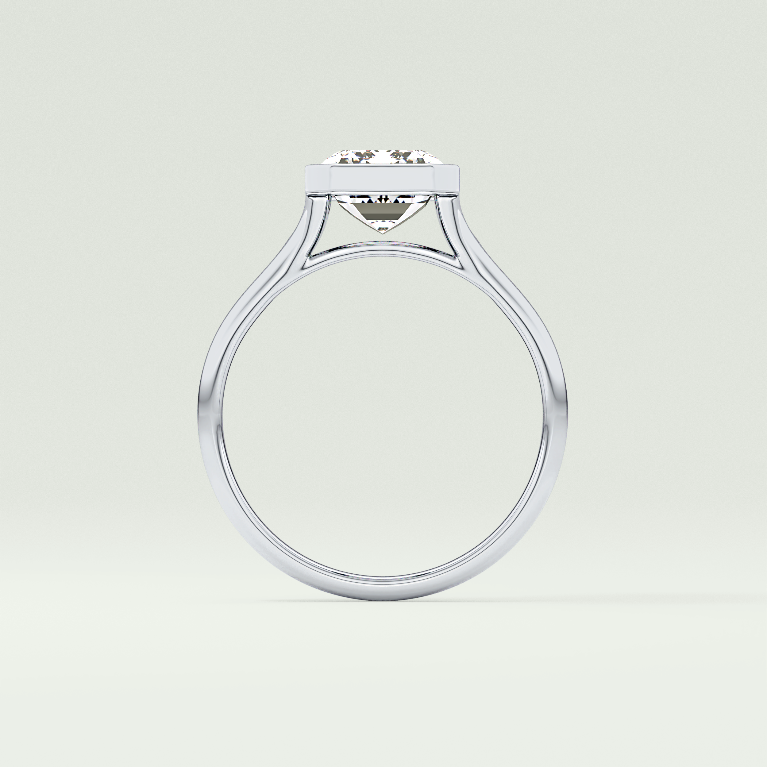 2.0 CT Emerald Cut Solitaire Lab-Grown Diamond Engagement Ring 18