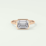 2.0 CT Emerald Cut Solitaire Lab-Grown Diamond Engagement Ring 7