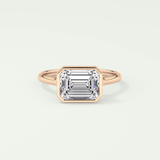 2.0 CT Emerald Cut Solitaire Lab-Grown Diamond Engagement Ring 7
