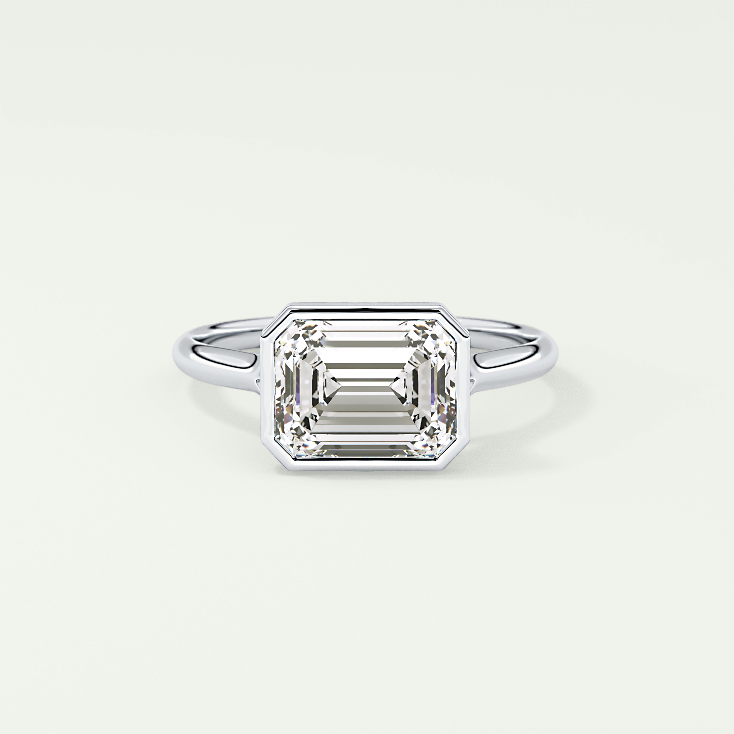 2.0 CT Emerald Cut Solitaire Lab-Grown Diamond Engagement Ring 13