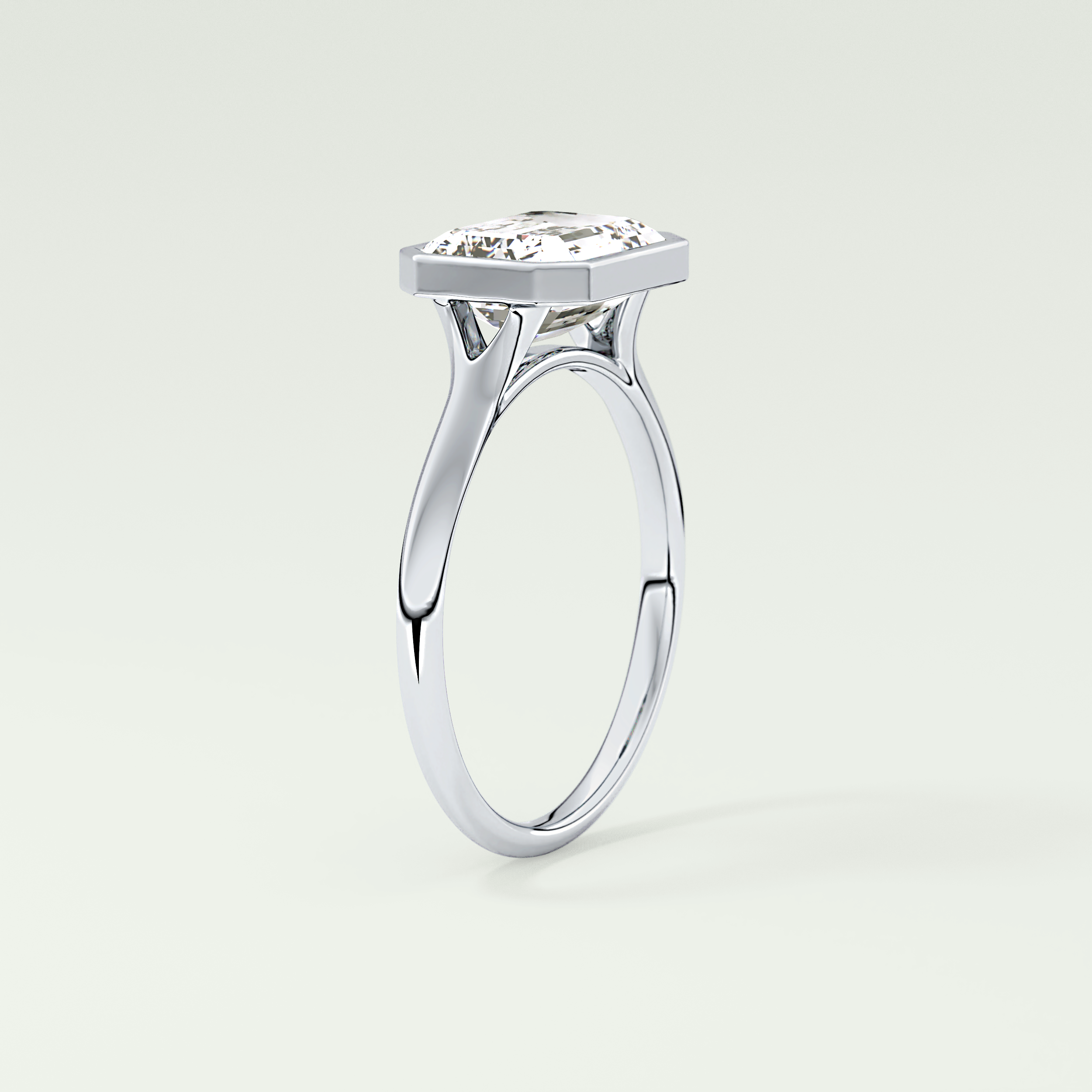 2.0 CT Emerald Cut Solitaire Lab-Grown Diamond Engagement Ring 17