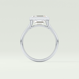 2.0 CT Emerald Cut Solitaire Lab-Grown Diamond Engagement Ring 18