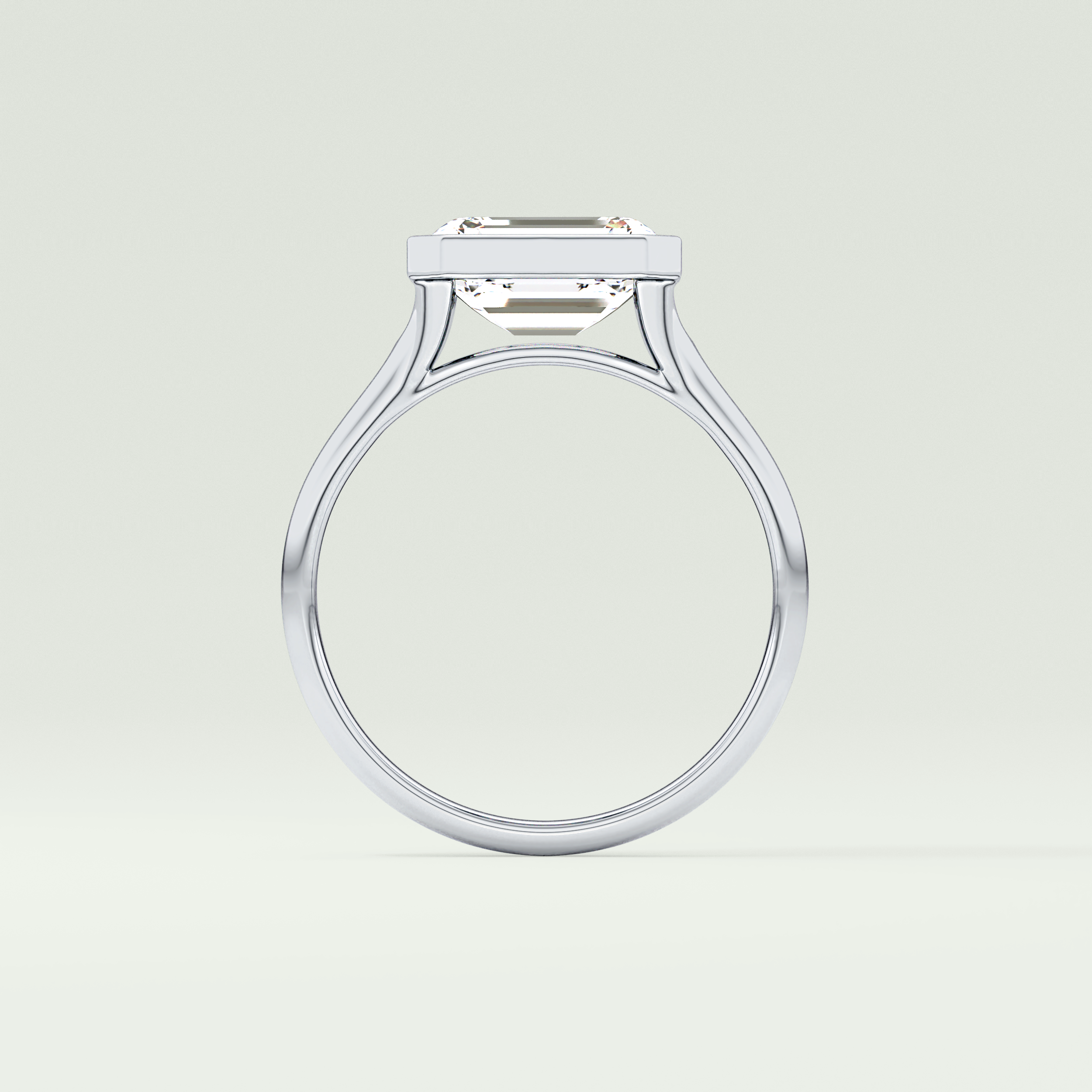 2.0 CT Emerald Cut Solitaire Lab-Grown Diamond Engagement Ring 18