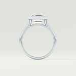 2.0 CT Est West Emerald Cut Solitaire Moissanite Engagement Rings 18