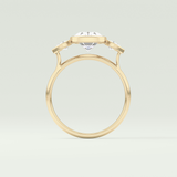 1.5 CT Oval Cut Three Stone Bezel Style Lab-Grown Diamond Engagement Ring 6