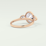 1.5 CT Oval Cut Three Stone Bezel Style Lab-Grown Diamond Engagement Ring 8