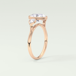 1.5 CT Oval Cut Three Stone Bezel Style Lab-Grown Diamond Engagement Ring 11