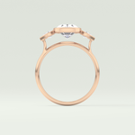 1.5 CT Oval Cut Three Stone Bezel Style Lab-Grown Diamond Engagement Ring 12