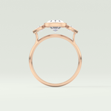 1.5 CT Oval Cut Three Stone Bezel Style Lab-Grown Diamond Engagement Ring 12