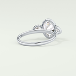 1.5 CT Oval Cut Three Stone Bezel Style Lab-Grown Diamond Engagement Ring 14