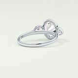 1.5 CT Oval Cut Three Stone Bezel Style Lab-Grown Diamond Engagement Ring 14