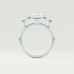 1.5 CT Oval Cut Three Stone Bezel Style Lab-Grown Diamond Engagement Ring 18