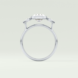 1.5 CT Oval Cut Three Stone Bezel Style Lab-Grown Diamond Engagement Ring 18