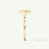 1.5 CT Pear Cut Three Stone Bezel Lab-Grown Diamond Engagement Ring