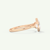 1.5 CT Pear Cut Three Stone Bezel Lab-Grown Diamond Engagement Ring
