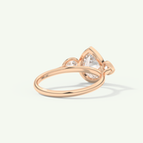 1.5 CT Pear Cut Three Stone Bezel Lab-Grown Diamond Engagement Ring
