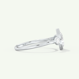 1.5 CT Pear Cut Three Stone Bezel Lab-Grown Diamond Engagement Ring