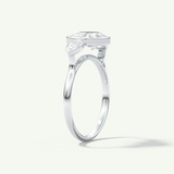1.5 CT Pear Cut Three Stone Bezel Lab-Grown Diamond Engagement Ring