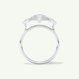 1.5 CT Pear Cut Three Stone Bezel Lab-Grown Diamond Engagement Ring