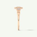 1.5 CT Asscher Cut Three Stone Bezel Lab-Grown Diamond Engagement Ring