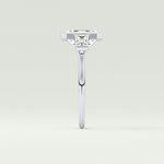 2.0 CT Emerald Cut Three Stone Bezel Lab-Grown Diamond Engagement Ring 16