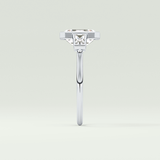 2.0 CT Emerald Cut Three Stone Bezel Lab-Grown Diamond Engagement Ring 16