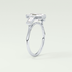 2.0 CT Emerald Cut Three Stone Bezel Lab-Grown Diamond Engagement Ring 17