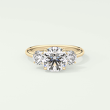 1.5 CT Round Cut Three Stone Lab-Grown Diamond Engagement Ring 1