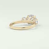 1.5 CT Round Cut Three Stone Lab-Grown Diamond Engagement Ring 2