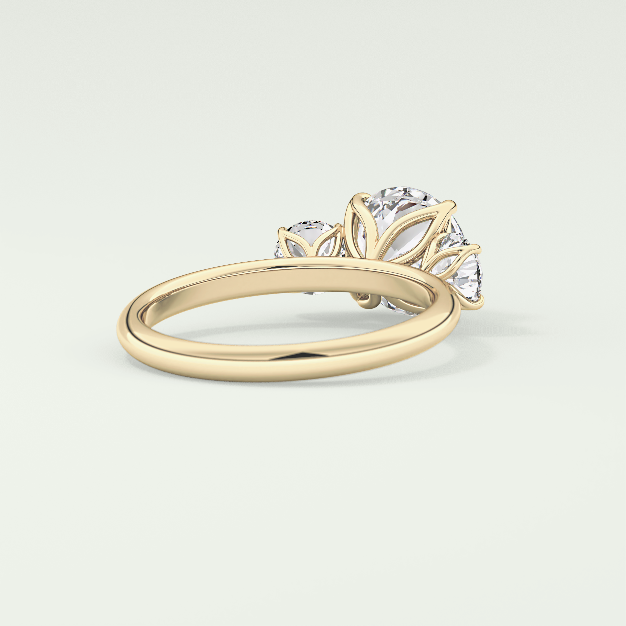 1.5 CT Round Cut Three Stone Lab-Grown Diamond Engagement Ring 2