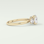 1.5 CT Round Cut Three Stone Lab-Grown Diamond Engagement Ring 3