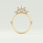 1.5 CT Round Cut Three Stone Lab-Grown Diamond Engagement Ring 6