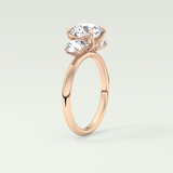 1.5 CT Round Cut Three Stone Lab-Grown Diamond Engagement Ring 11
