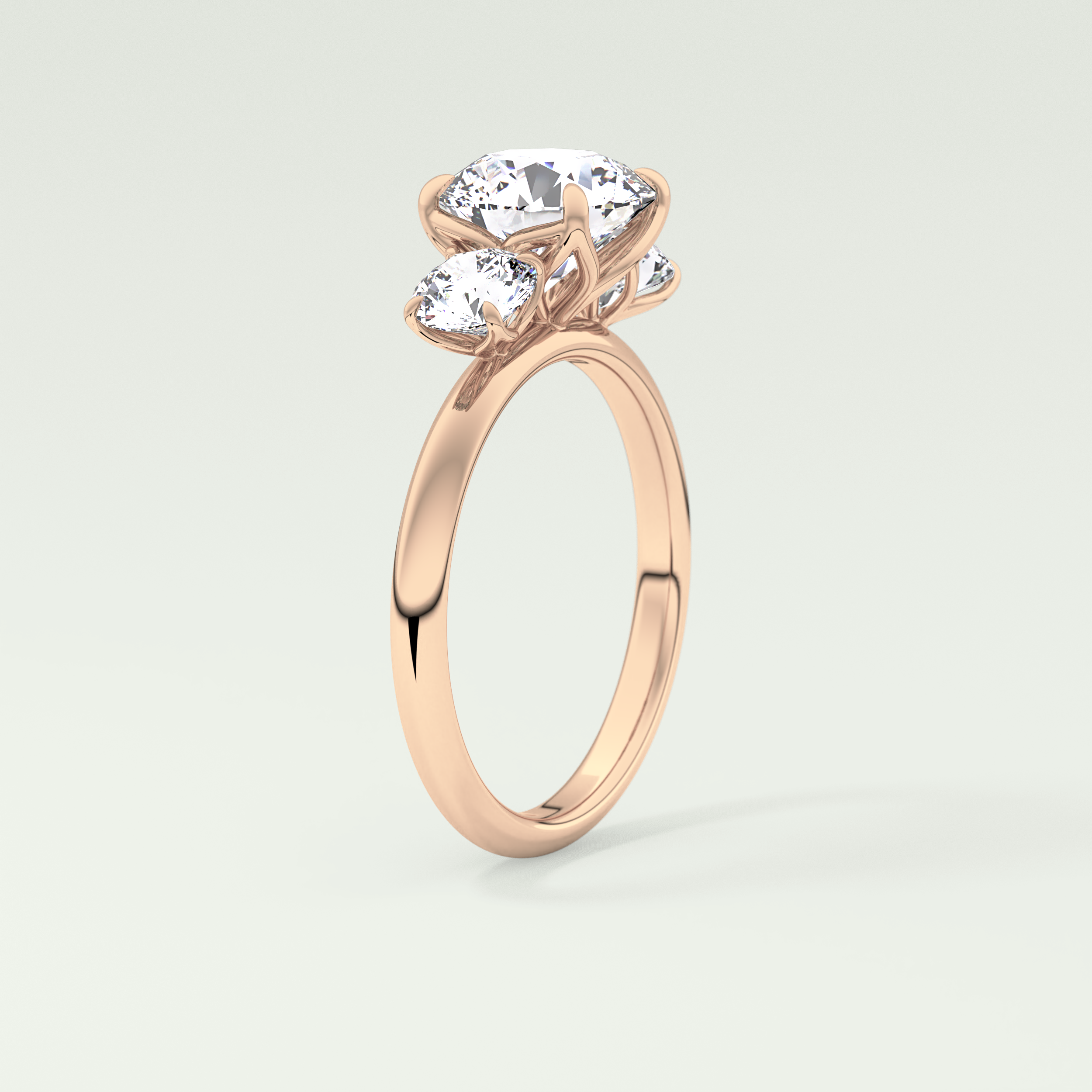1.5 CT Round Cut Three Stone Lab-Grown Diamond Engagement Ring 11