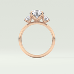 1.5 CT Round Cut Three Stone Lab-Grown Diamond Engagement Ring 12