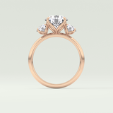 1.5 CT Round Cut Three Stone Lab-Grown Diamond Engagement Ring 12