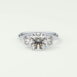 1.5 CT Round Cut Three Stone Lab-Grown Diamond Engagement Ring 13