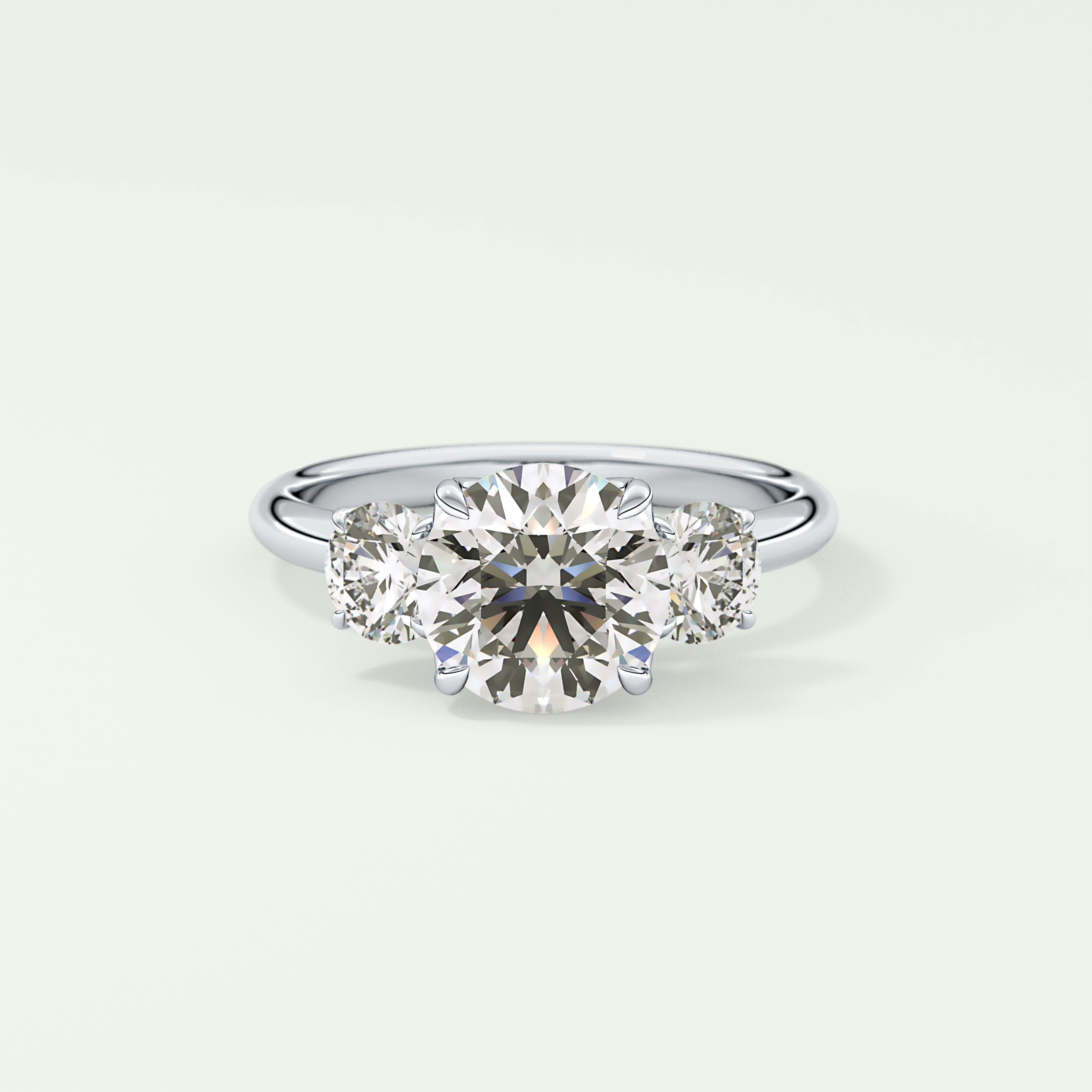 1.5 CT Round Cut Three Stone Lab-Grown Diamond Engagement Ring 13