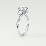 1.5 CT Round Cut Three Stone Moissanite Engagement Ring 17