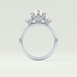 1.5 CT Round Cut Three Stone Lab-Grown Diamond Engagement Ring 18