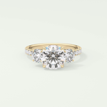 1.5 CT Round Cut Three Stone Lab-Grown Diamond Engagement Ring 1