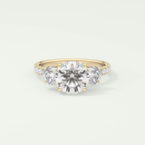 1.5 CT Round Cut Three Stone Lab-Grown Diamond Engagement Ring 1