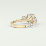 1.5 CT Round Cut Three Stone Lab-Grown Diamond Engagement Ring 2