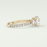 1.5 CT Round Cut Three Stone Lab-Grown Diamond Engagement Ring 3