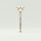 1.5 CT Round Cut Three Stone Lab-Grown Diamond Engagement Ring 4
